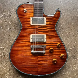 Knaggs Kenai T1 Flame Top 2022 - Aged Scotch with Teal Binding