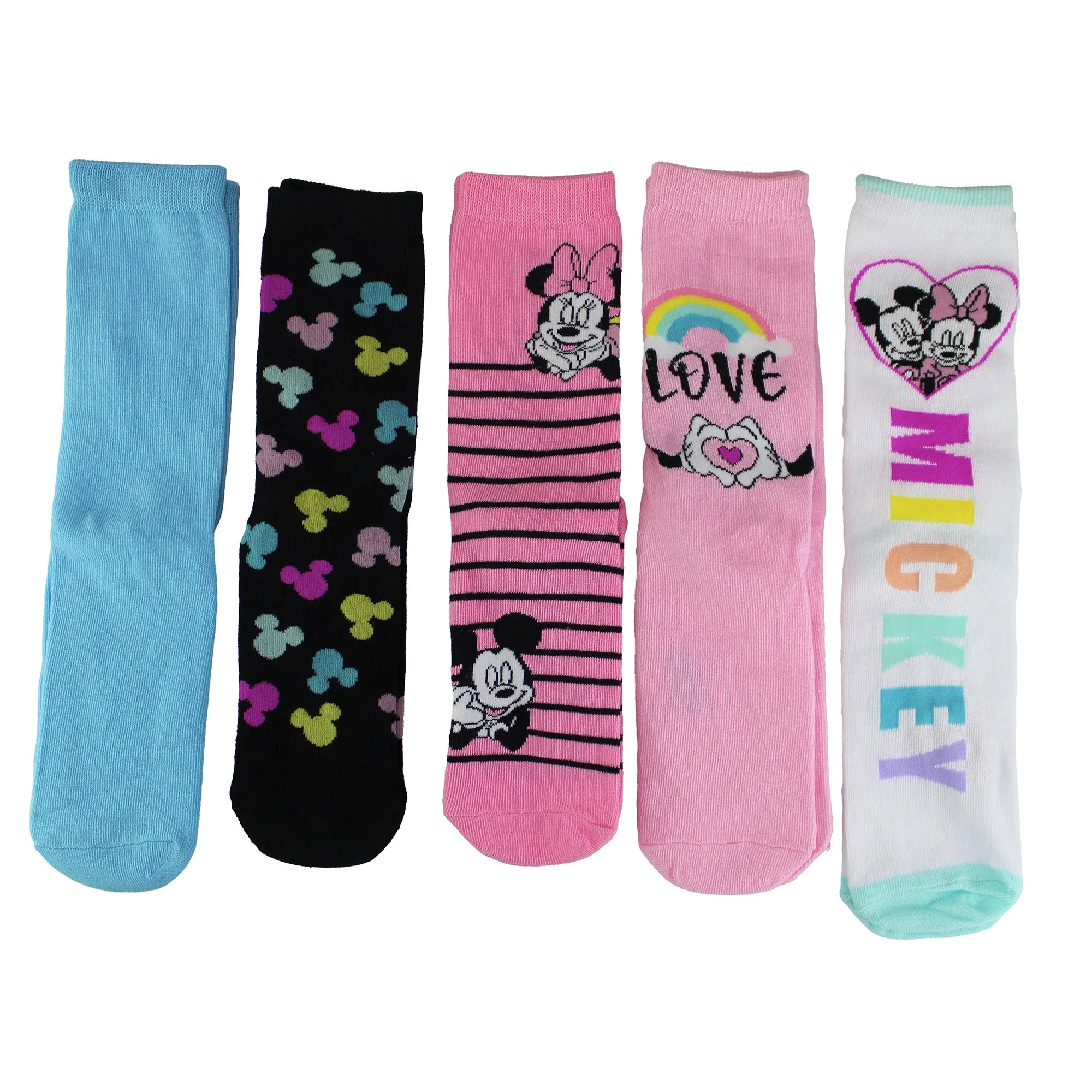 Ladies 5 Pairs Minnie Mouse Socks | Cute Novelty Disney Mickey Mouse Socks