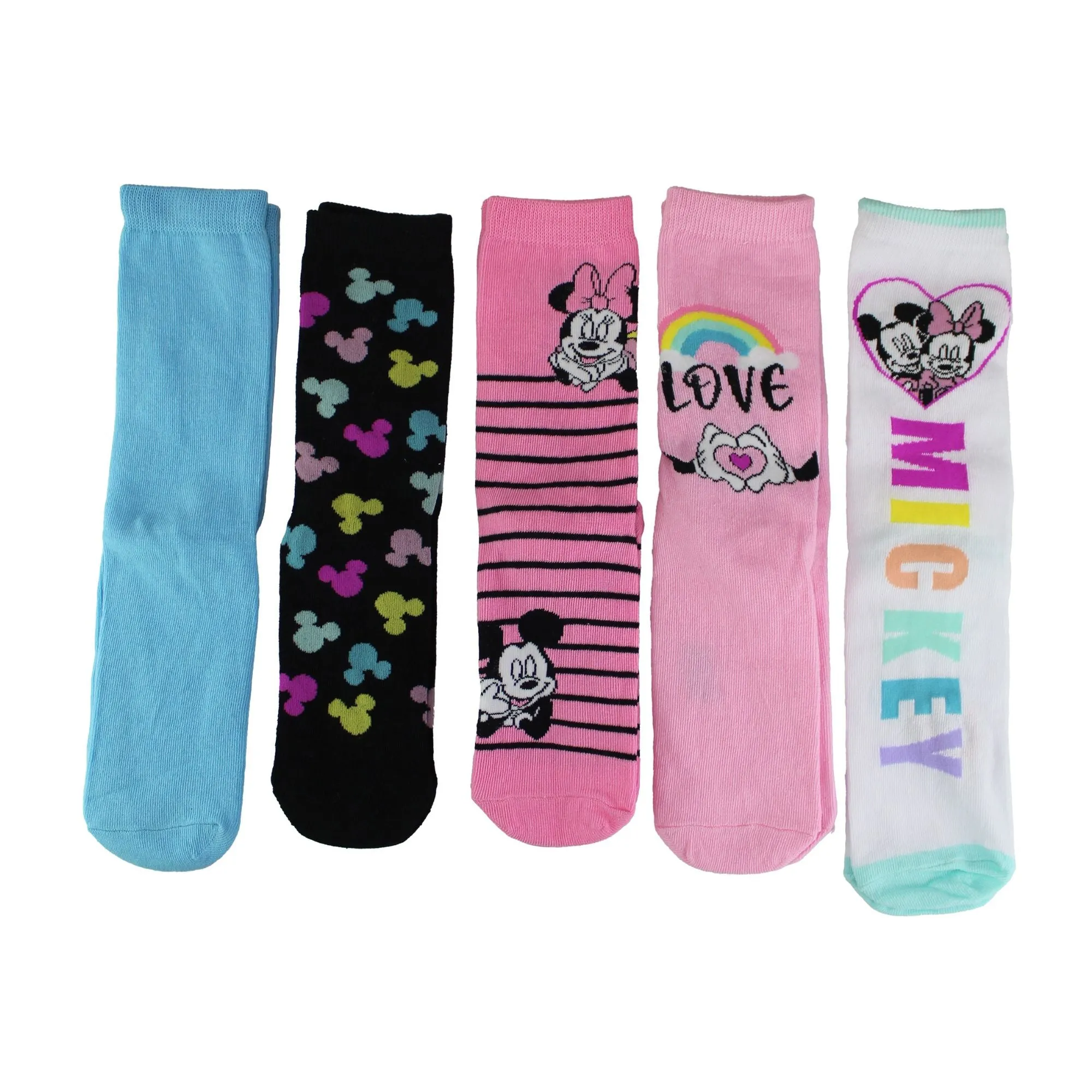 Ladies 5 Pairs Minnie Mouse Socks | Cute Novelty Disney Mickey Mouse Socks