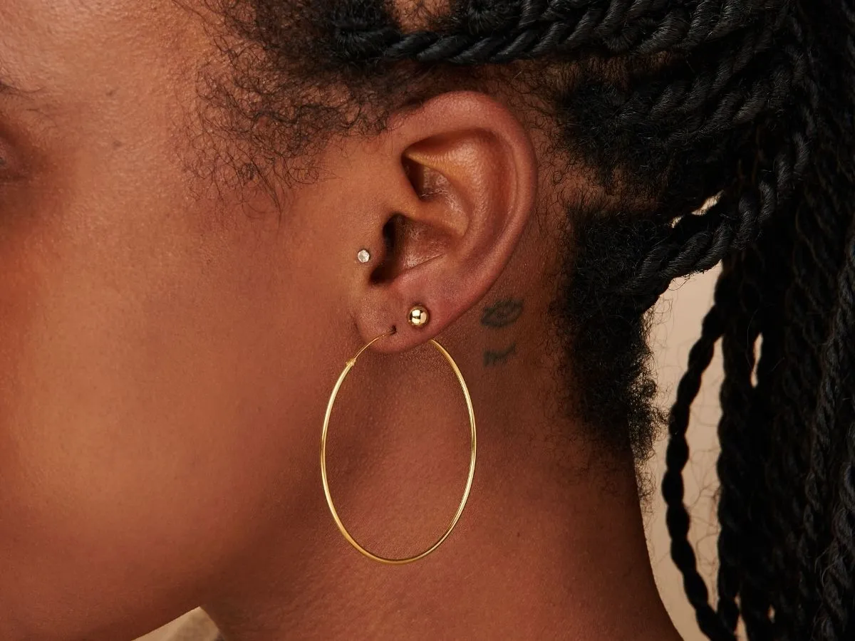 Large Thin Endless Hoops