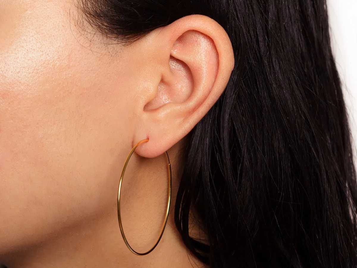 Large Thin Endless Hoops
