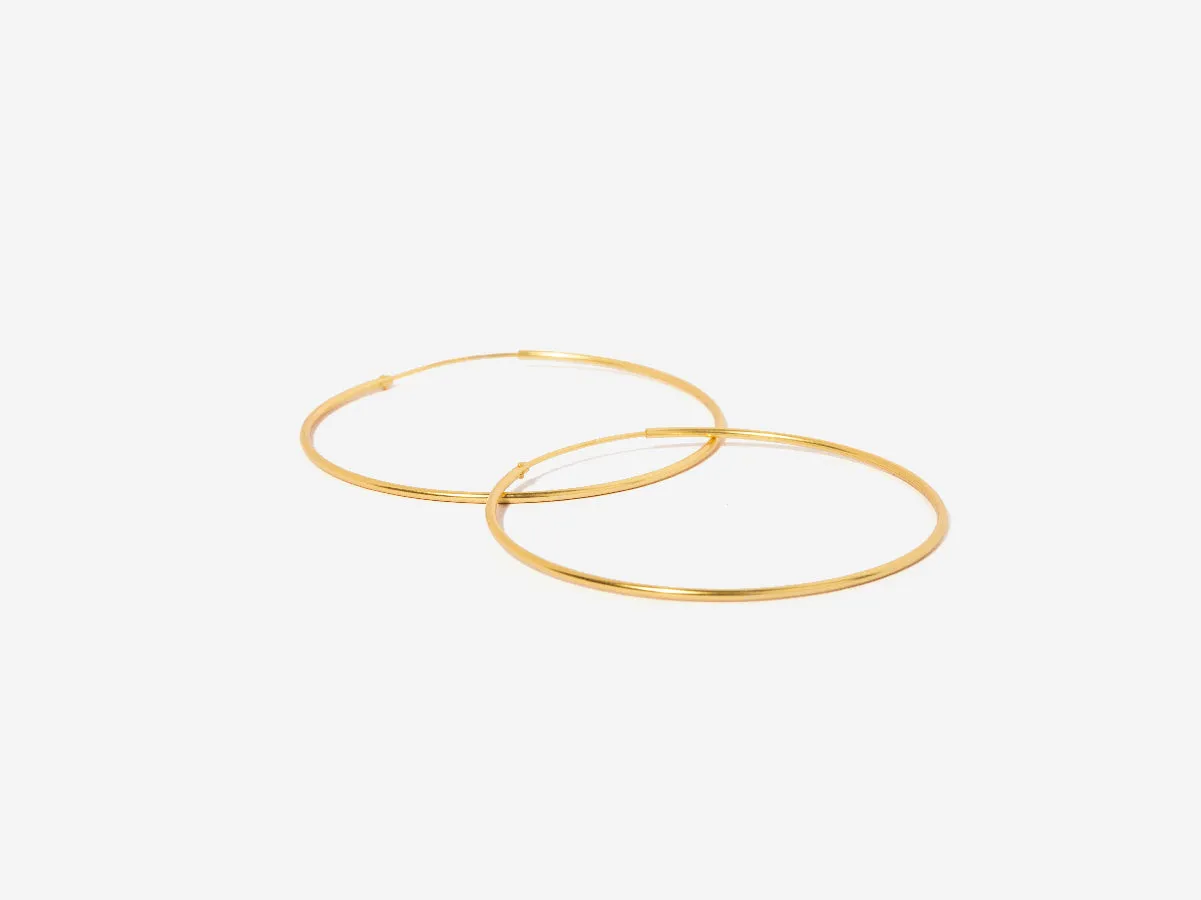 Large Thin Endless Hoops