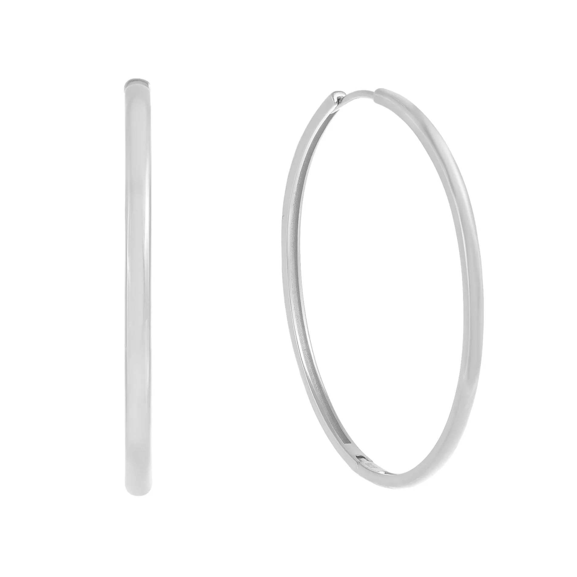 Large Thin Solid Hoop Earring