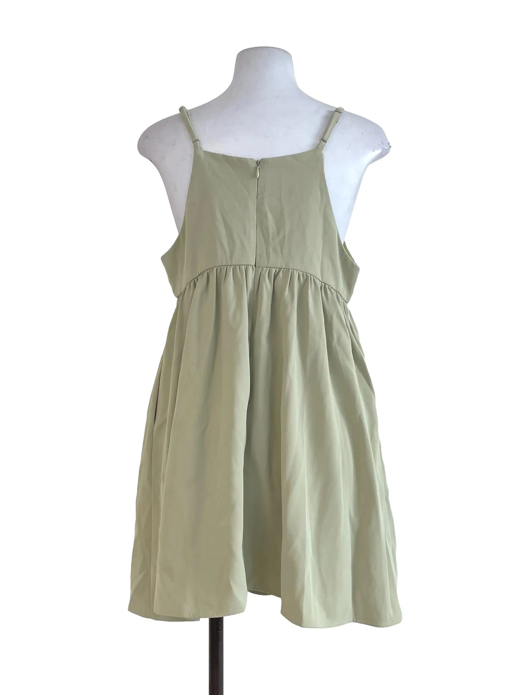 Light Green Thin Strap Jumper Dress