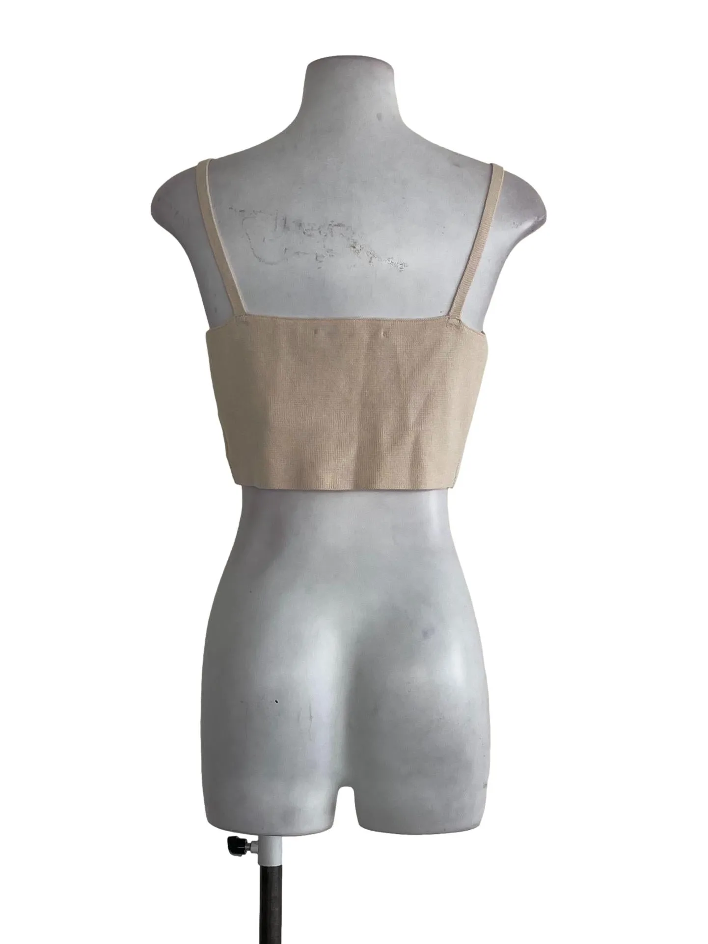 Linen White Thin Strap Tube Top