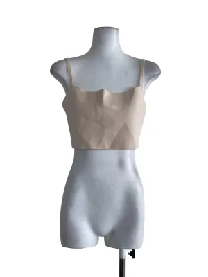 Linen White Thin Strap Tube Top