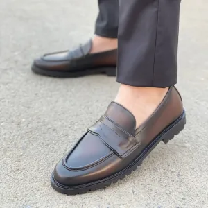 LS Pure leather Handmade Titan SHOES CHUNKY LOAFERS LS-525