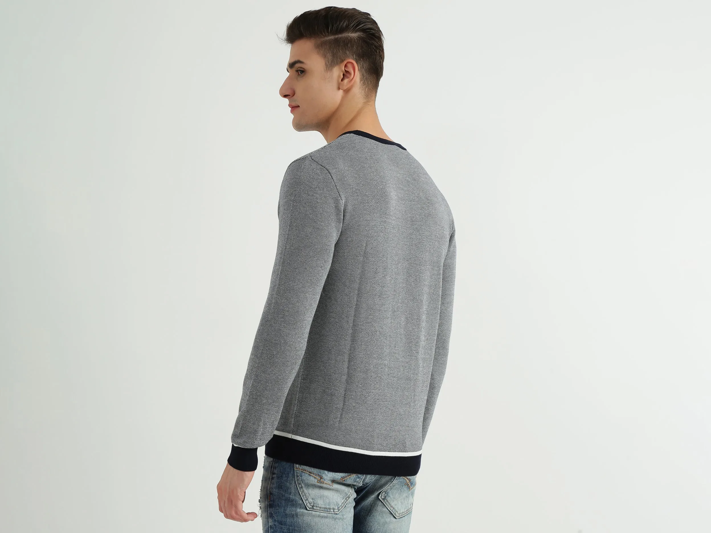 Mens Long Sleeve Solid Sweatshirt
