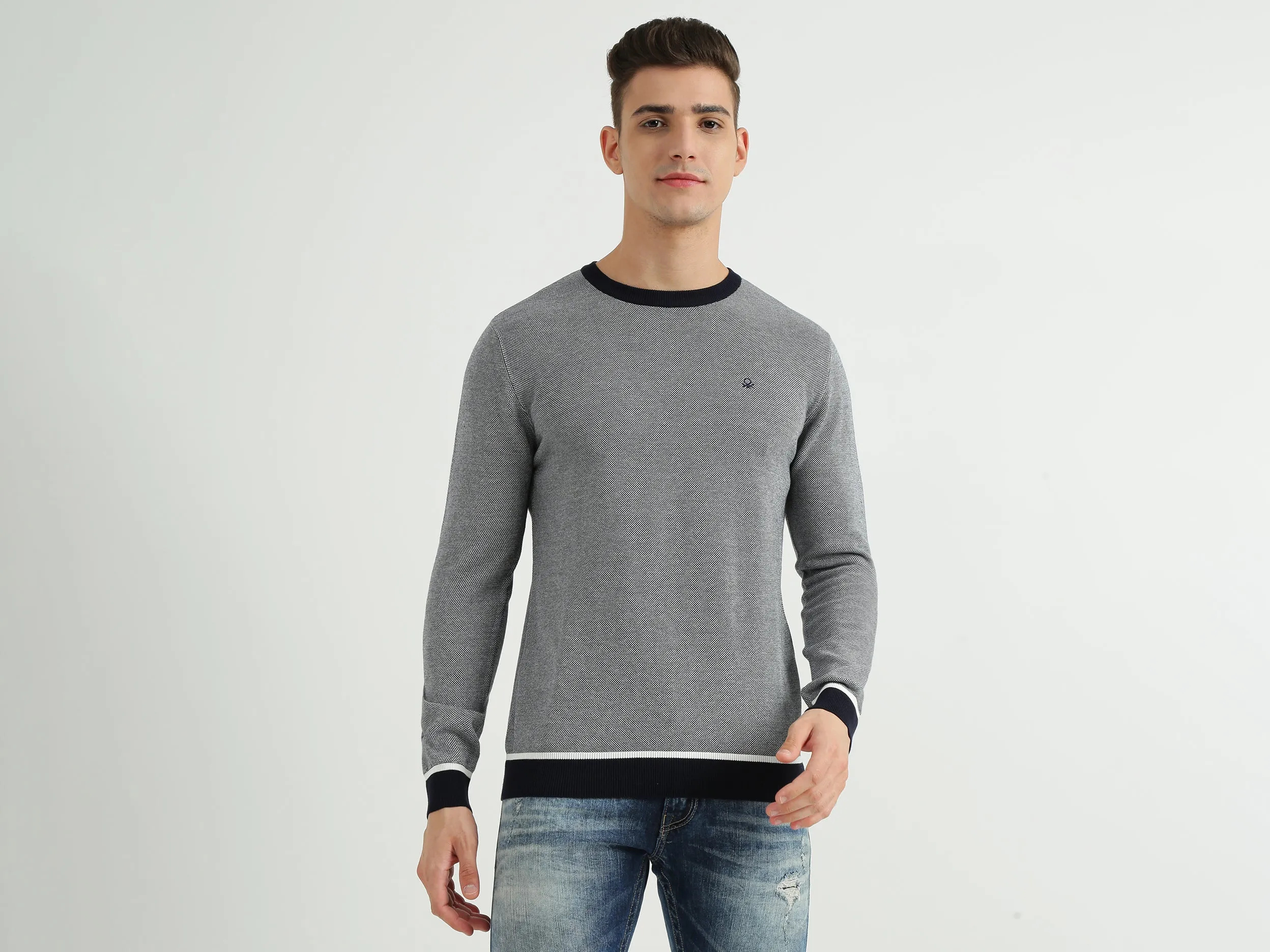 Mens Long Sleeve Solid Sweatshirt