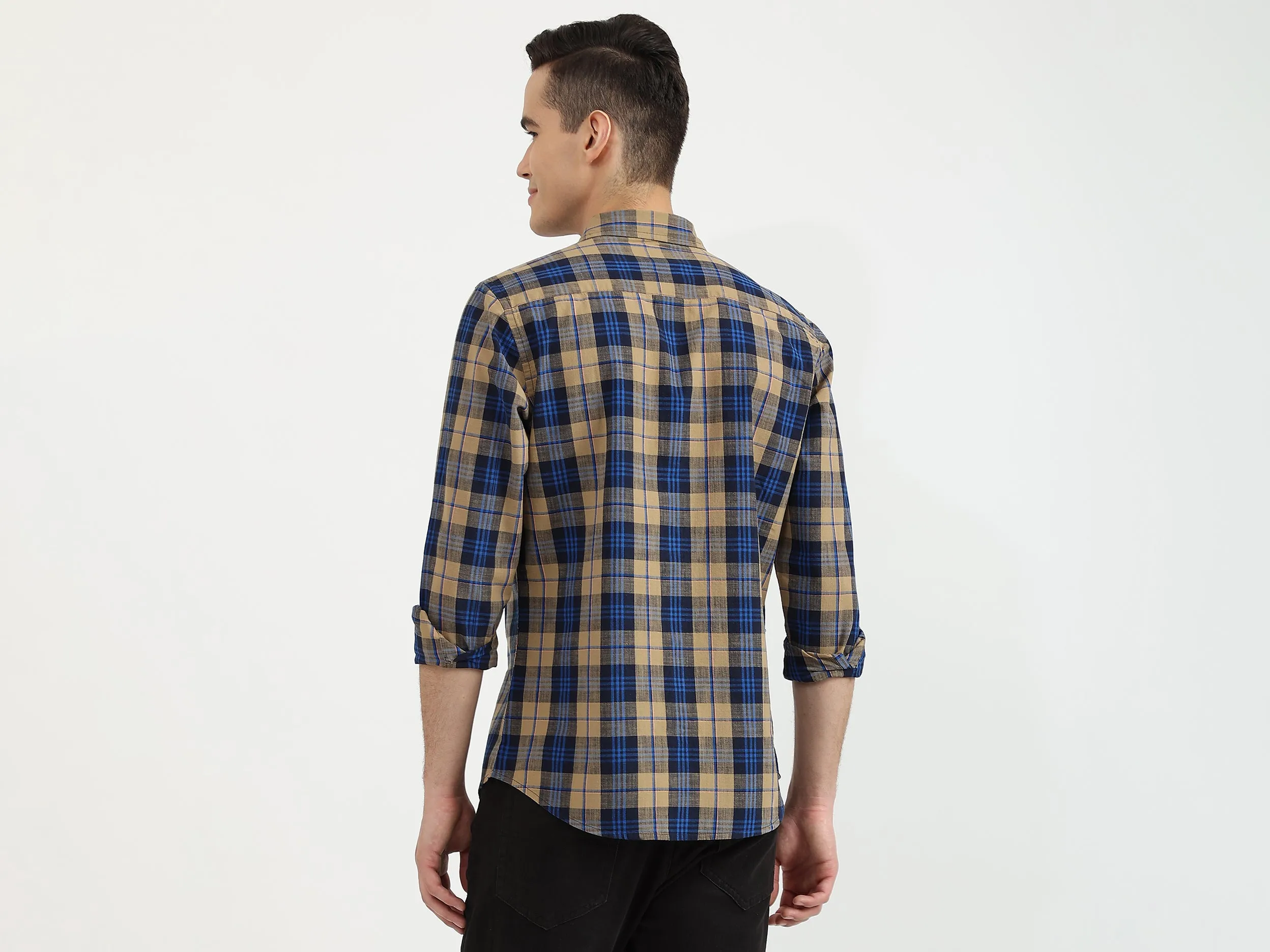 Mens Slim Fit Check Shirt