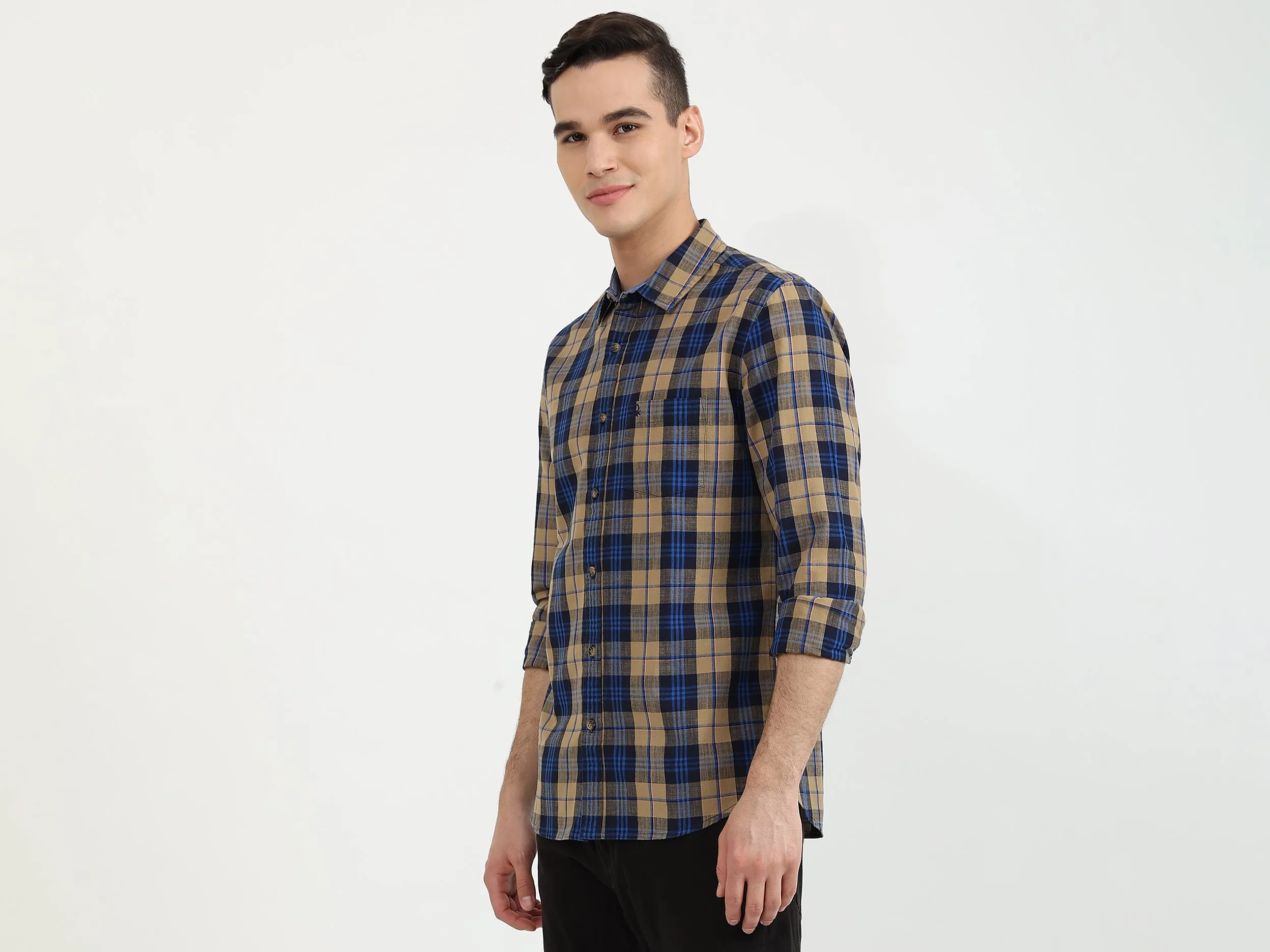 Mens Slim Fit Check Shirt