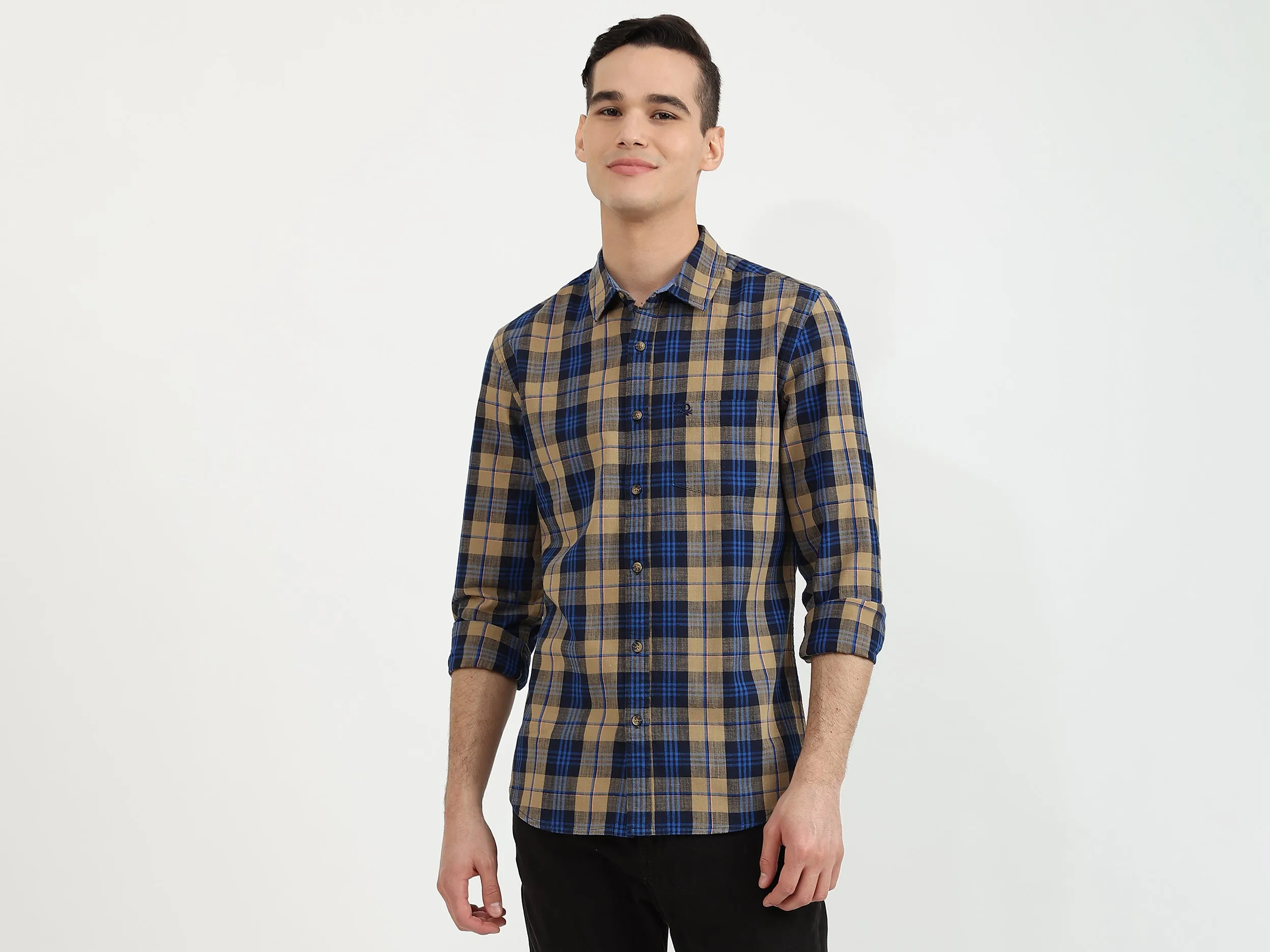 Mens Slim Fit Check Shirt