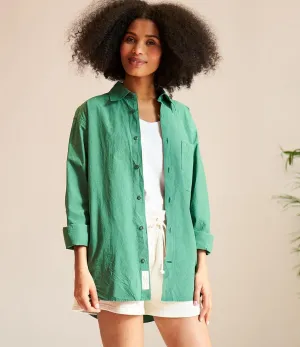 Merz b. Schwanen - SHIRT01 Shirt, Organic Cotton Poplin, Relaxed Fit - Grass