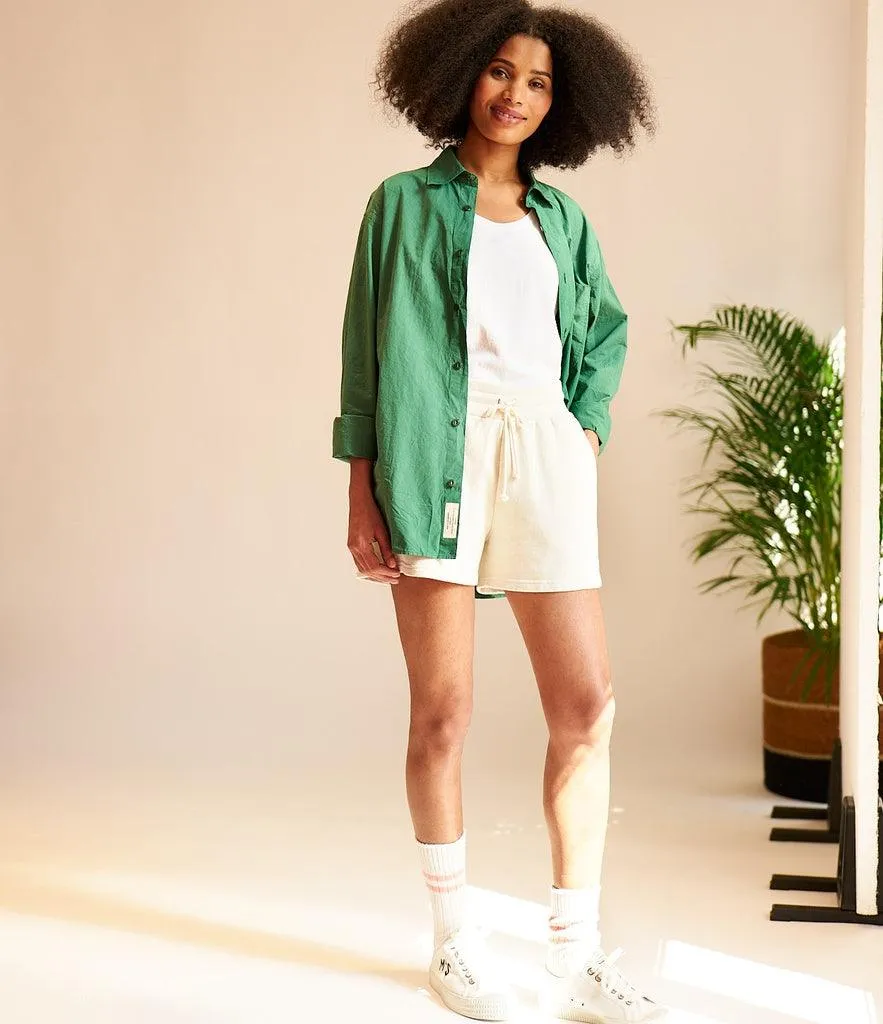 Merz b. Schwanen - SHIRT01 Shirt, Organic Cotton Poplin, Relaxed Fit - Grass