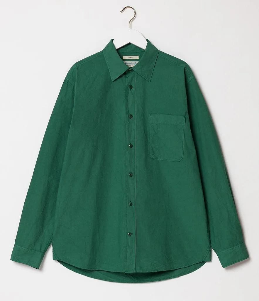 Merz b. Schwanen - SHIRT01 Shirt, Organic Cotton Poplin, Relaxed Fit - Grass