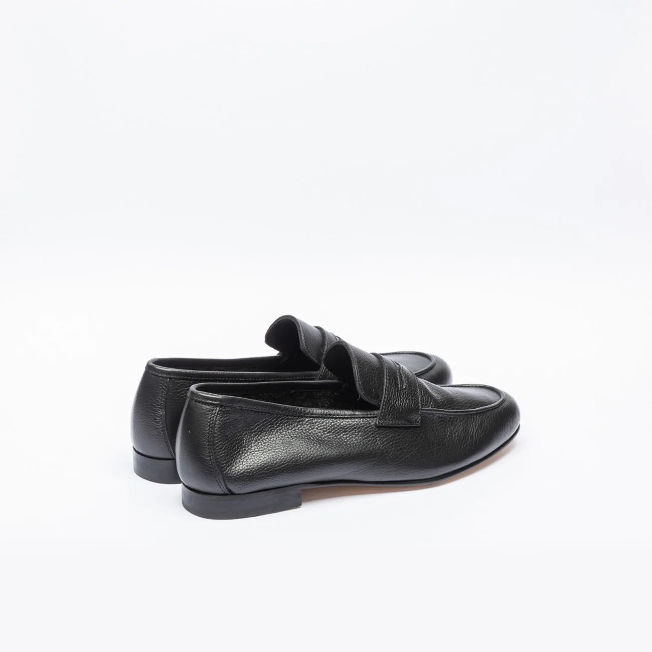 Mocassino penny Il Mocassino Tasca BL in pelle martellata nera