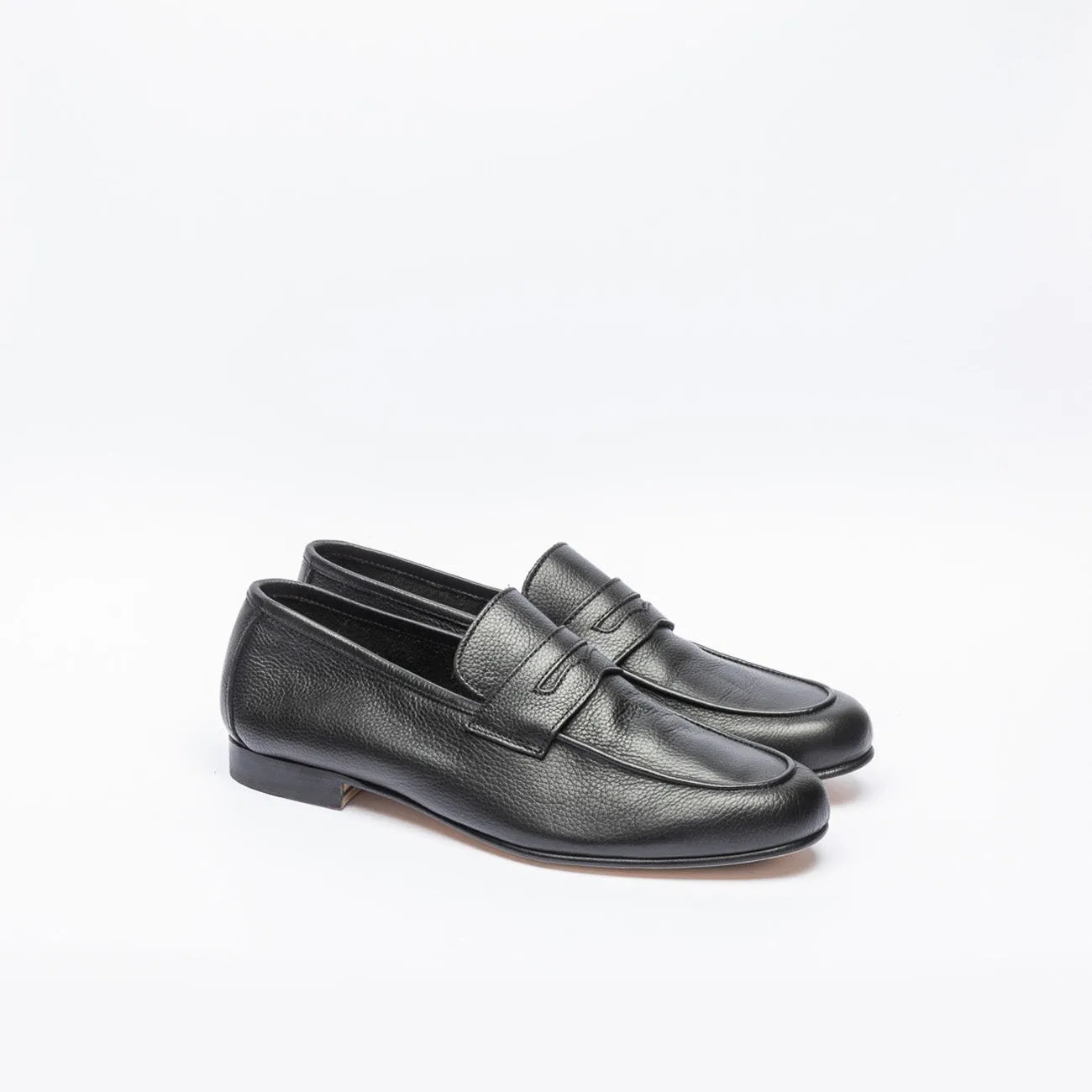Mocassino penny Il Mocassino Tasca BL in pelle martellata nera