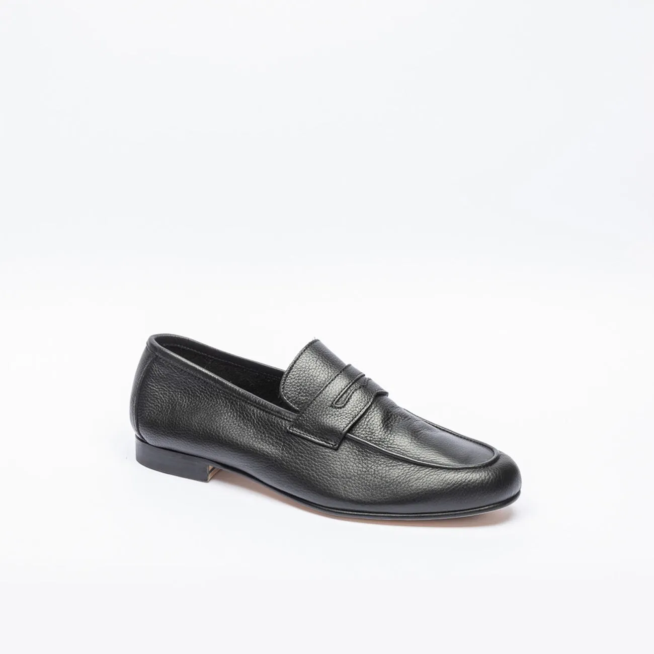 Mocassino penny Il Mocassino Tasca BL in pelle martellata nera