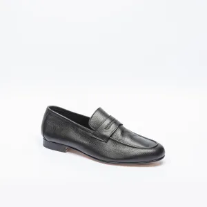 Mocassino penny Il Mocassino Tasca BL in pelle martellata nera