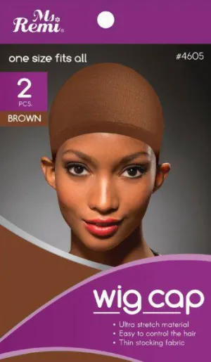 Ms. Remi Wig Cap (Dark Brown) 2pcs