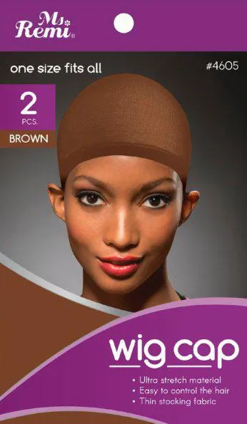 Ms. Remi Wig Cap (Dark Brown) 2pcs