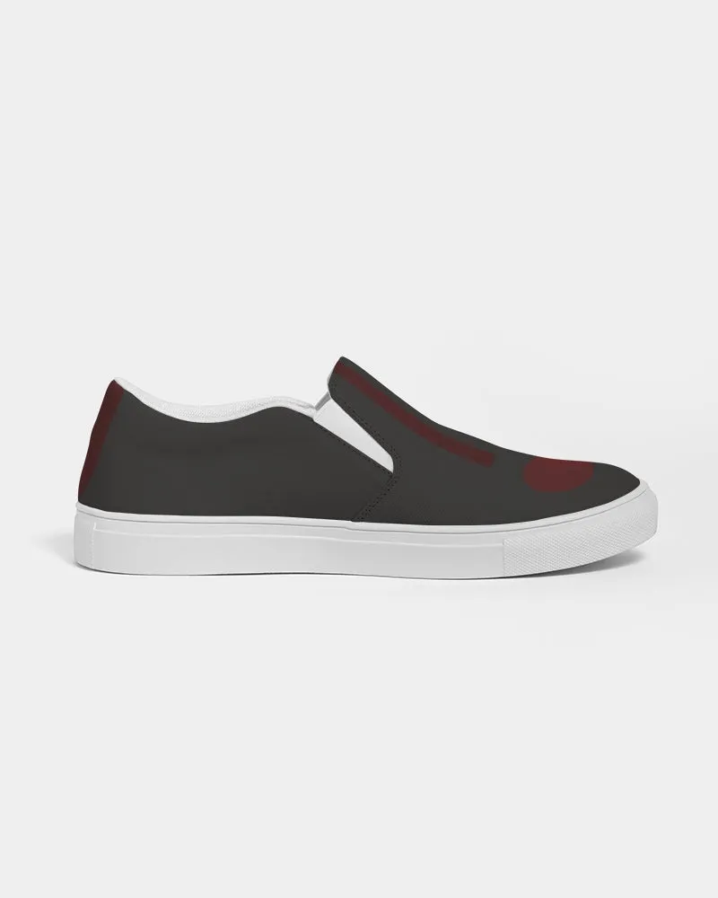 Mud Grey Burg Stripes Women's Slip-On Canvas Shoe