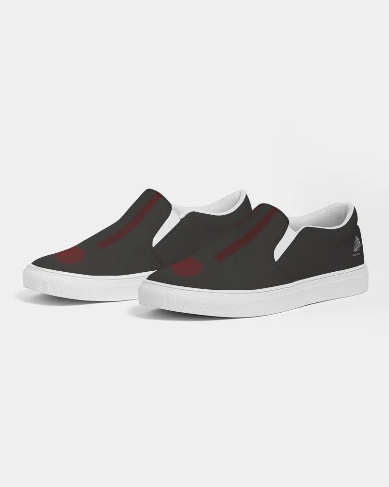 Mud Grey Burg Stripes Women's Slip-On Canvas Shoe