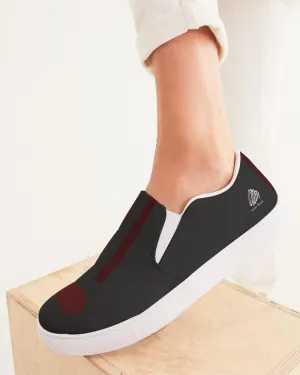 Mud Grey Burg Stripes Women's Slip-On Canvas Shoe