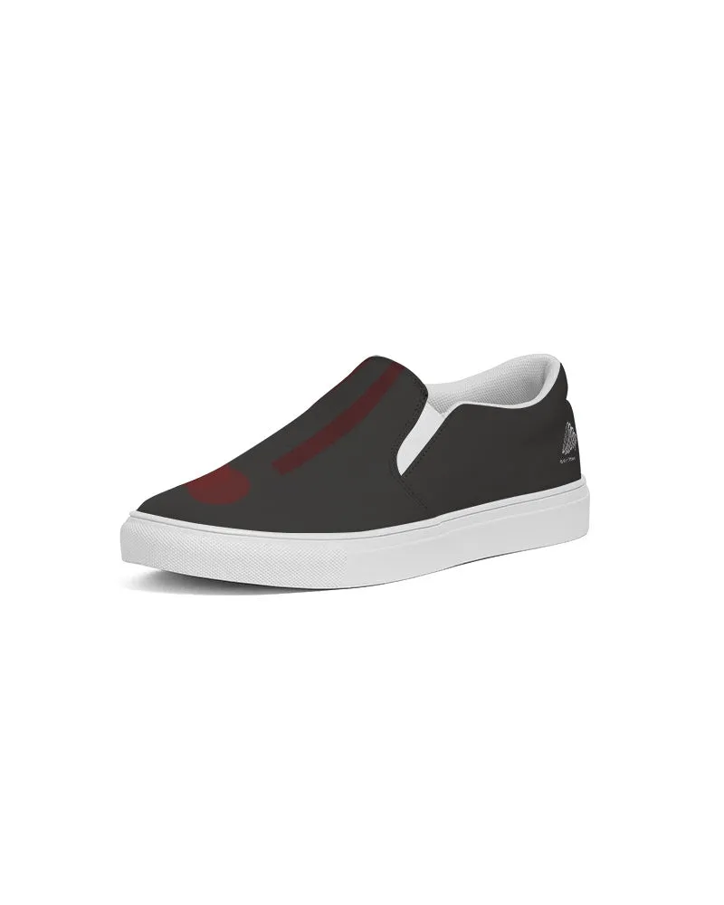 Mud Grey Burg Stripes Women's Slip-On Canvas Shoe