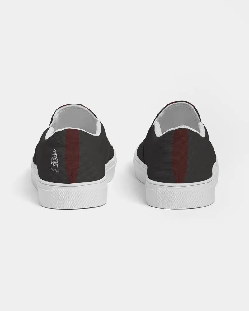 Mud Grey Burg Stripes Women's Slip-On Canvas Shoe