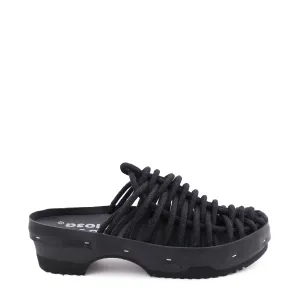 NET PANTO COTTON CLOG   All Black