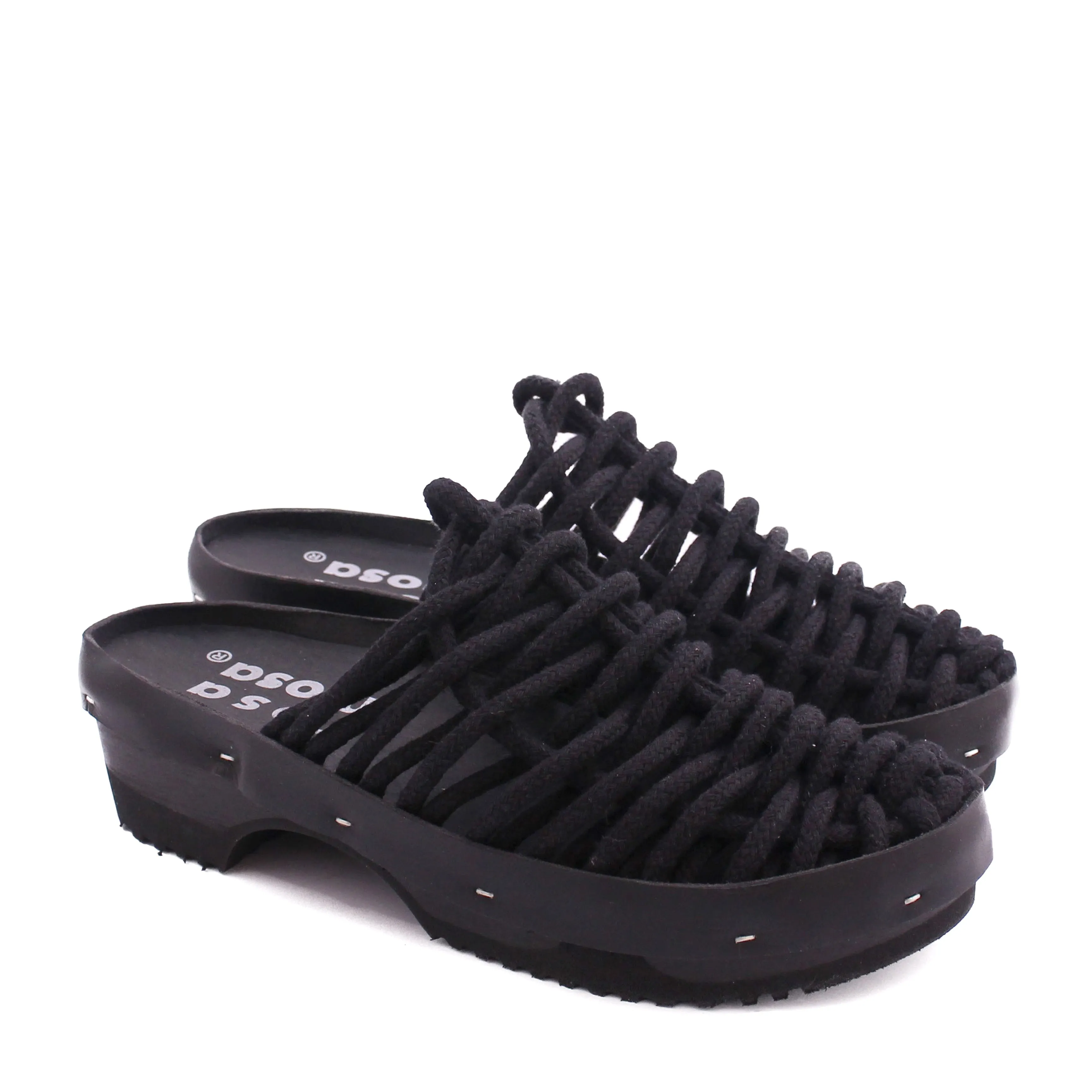 NET PANTO COTTON CLOG   All Black