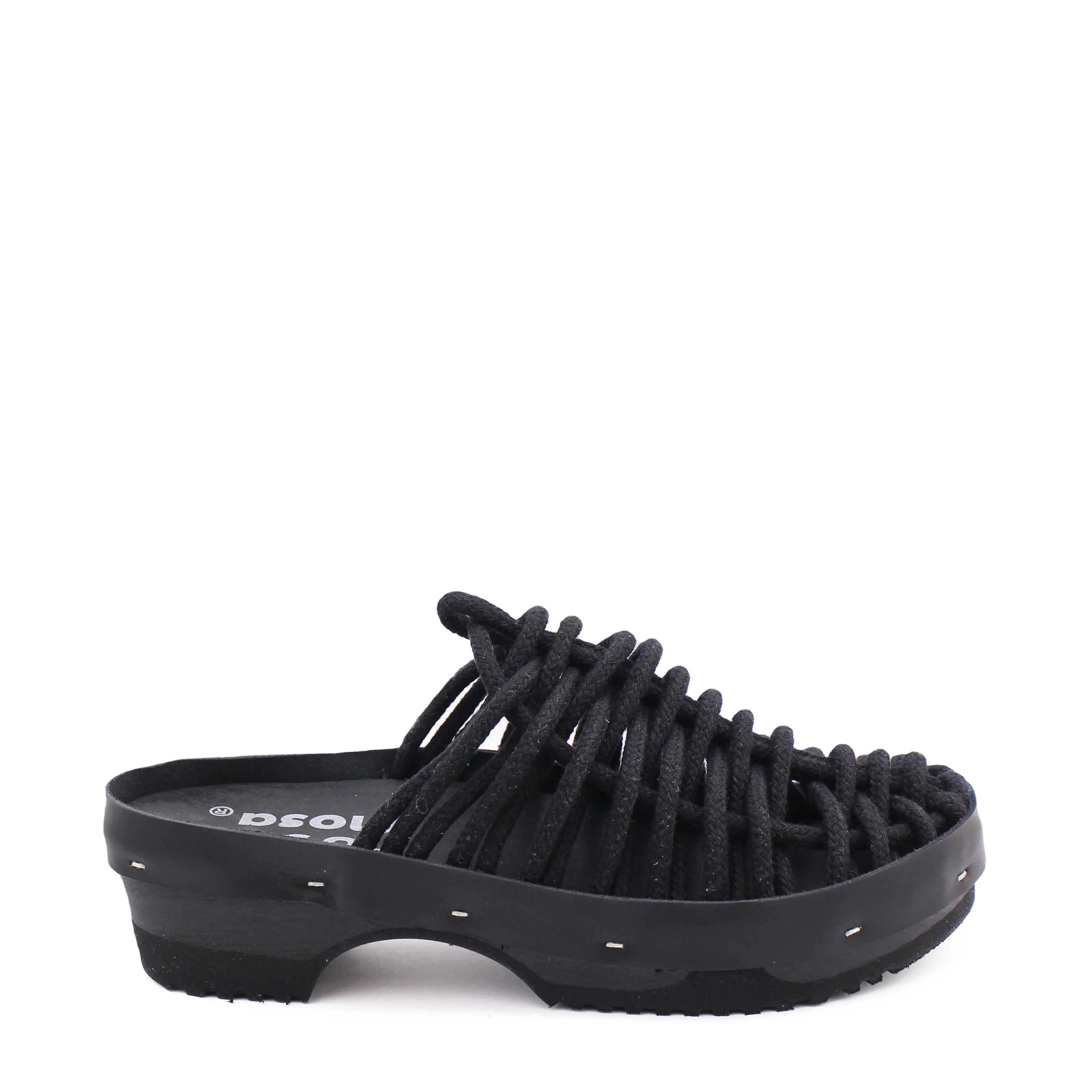NET PANTO COTTON CLOG   All Black