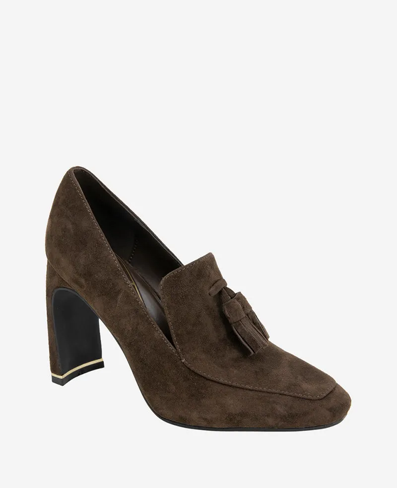 Nova Suede Heel Loafer