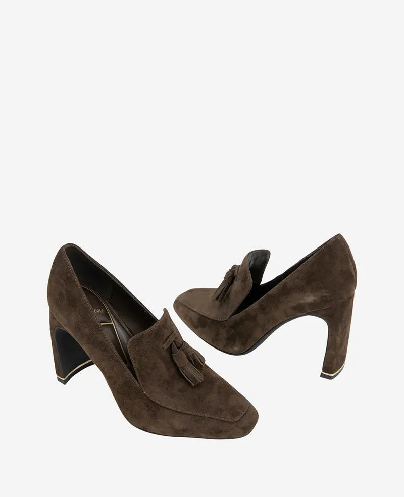 Nova Suede Heel Loafer