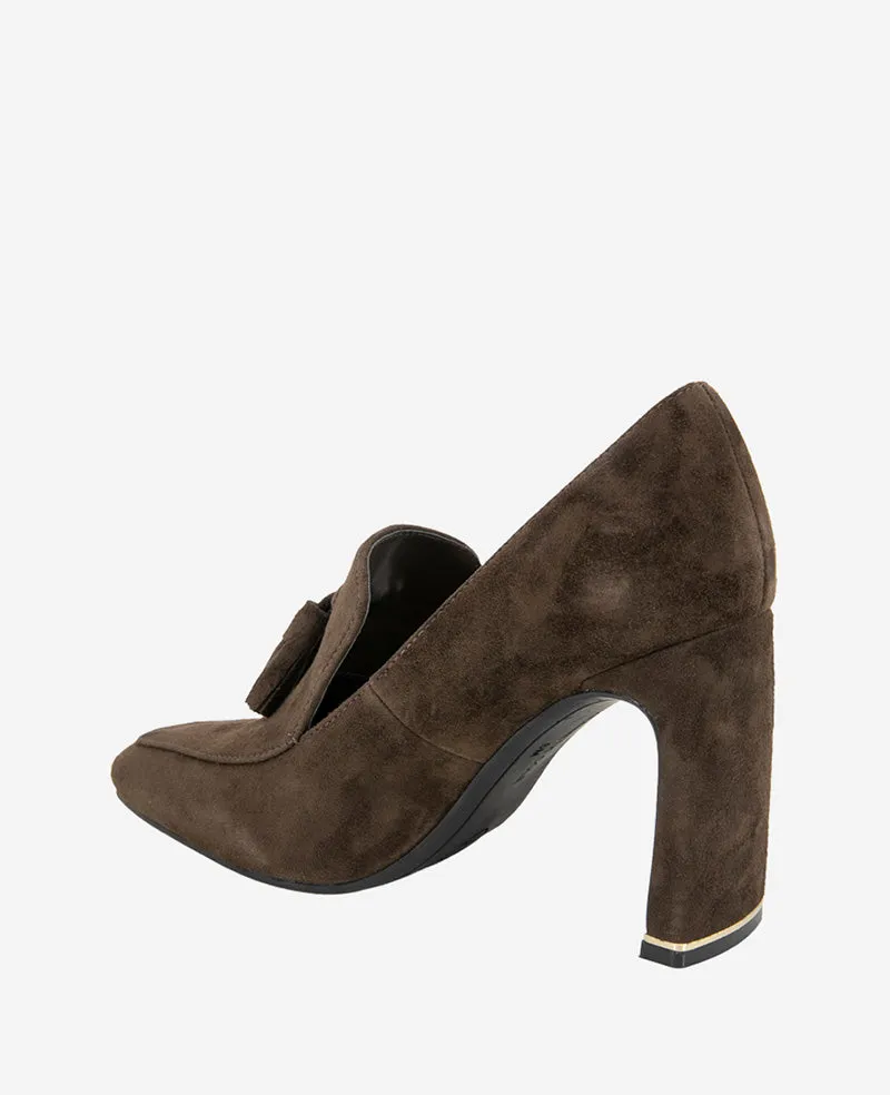 Nova Suede Heel Loafer