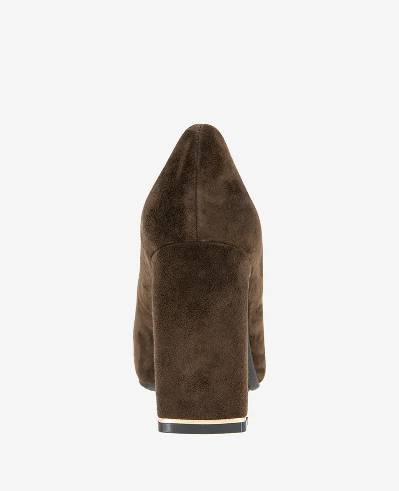 Nova Suede Heel Loafer