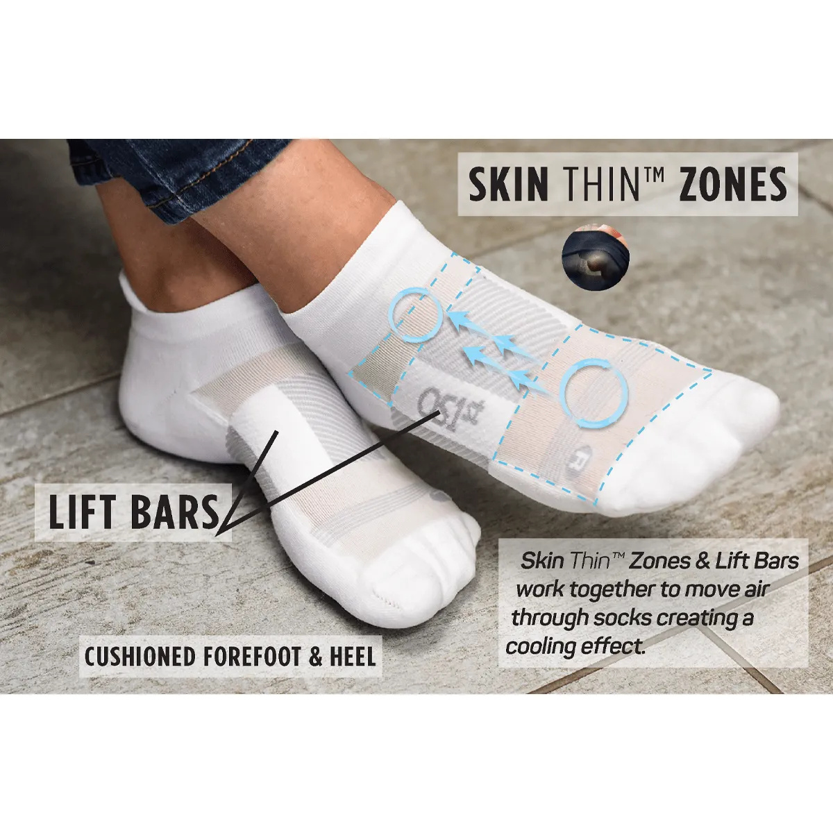 OS1st Thin Air No Show Socks