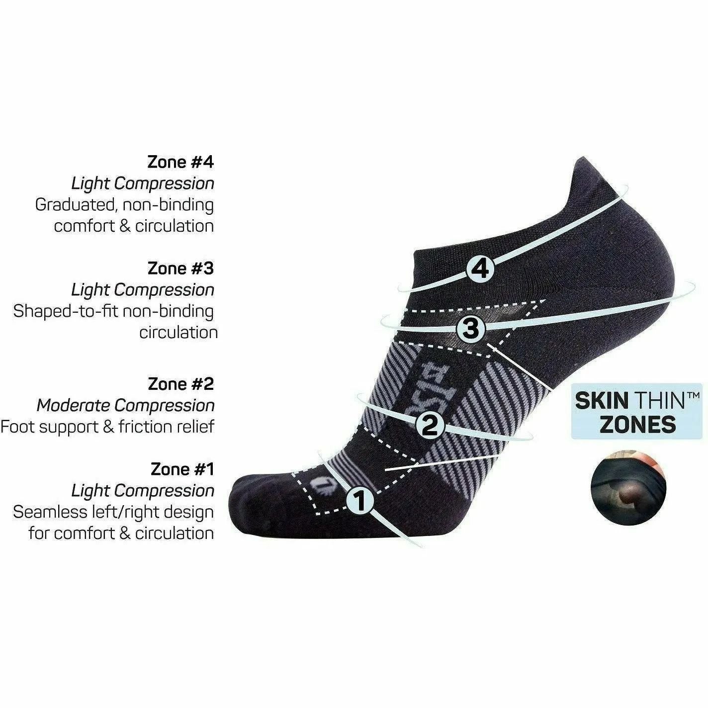 OS1st Thin Air No Show Socks