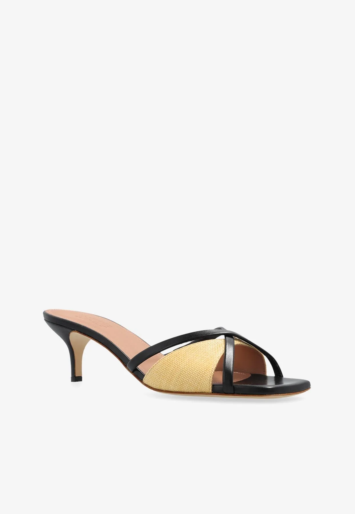 Penn 45 Leather and Raffia Mules