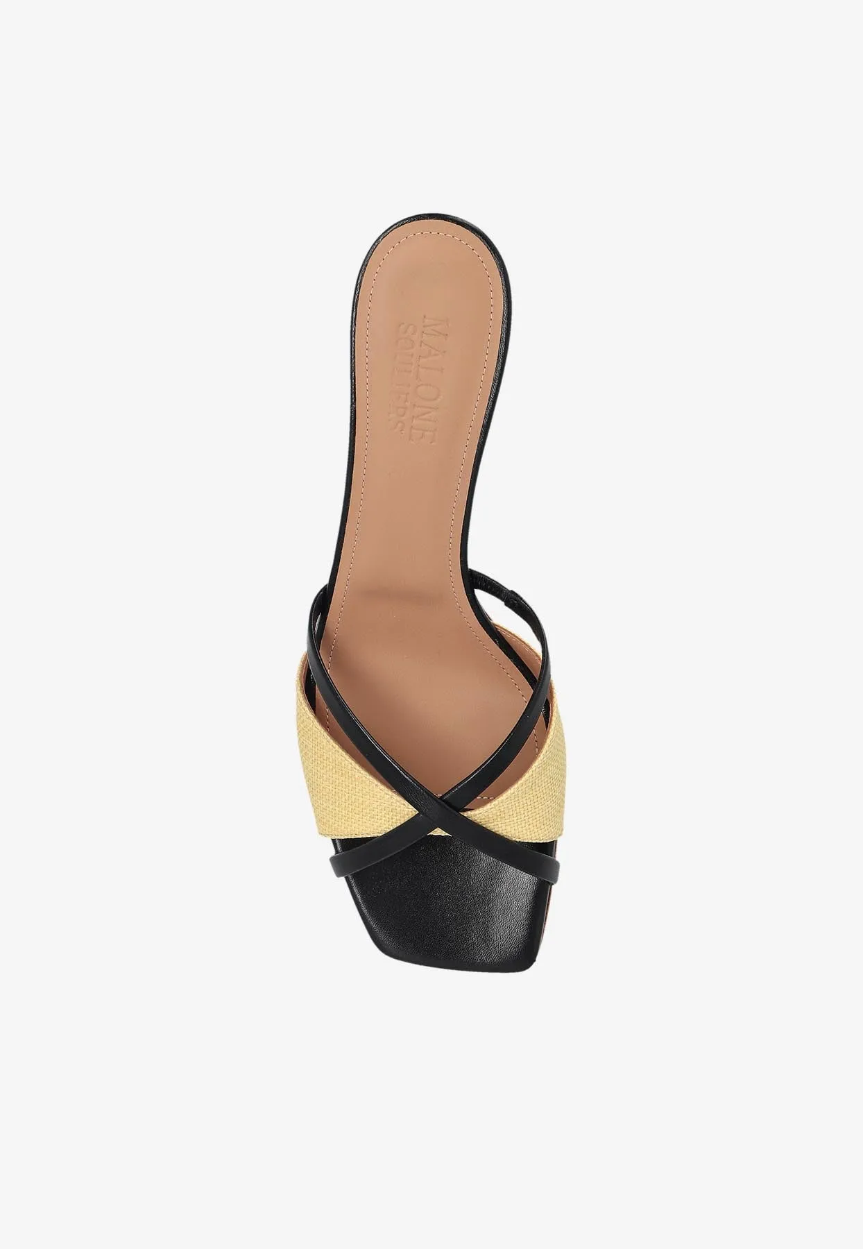 Penn 45 Leather and Raffia Mules