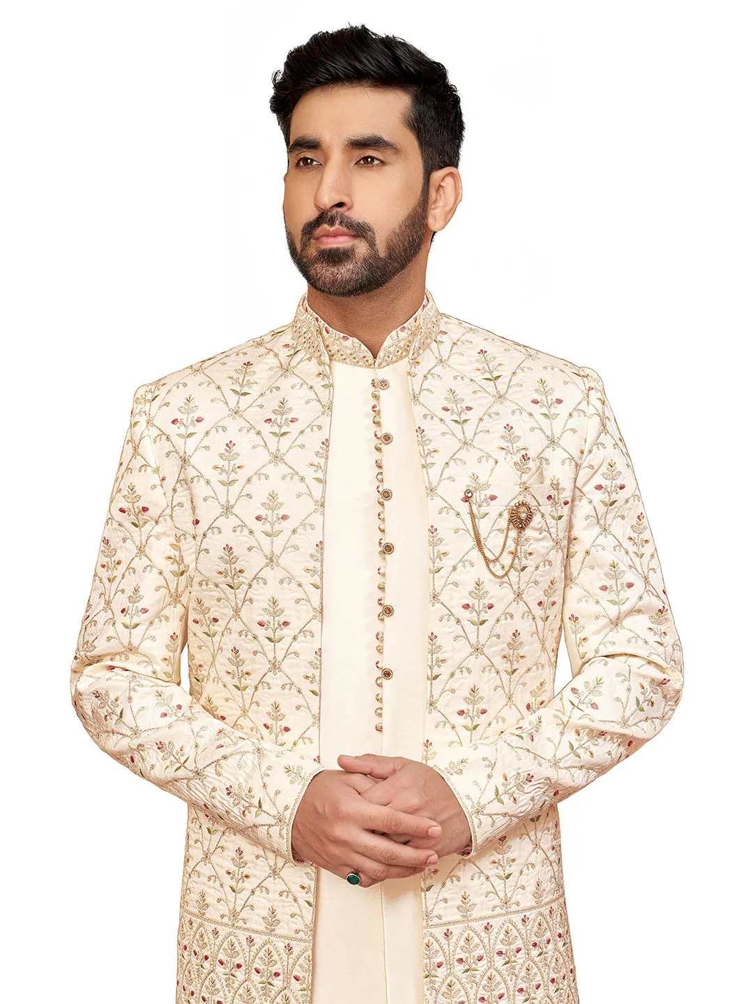 Perfect Blend of Tradition Cream Indo-Western
