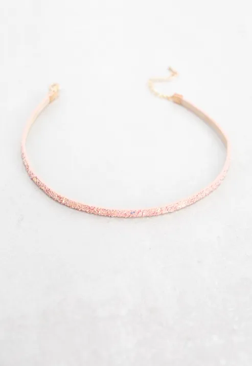 Pink Glitter Choker