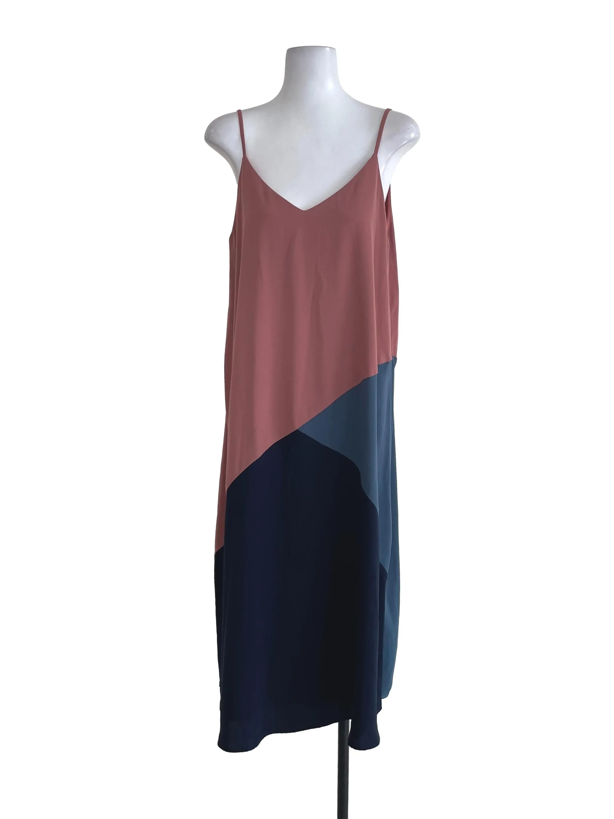 Pink Multi Tones Thin Strap Dress