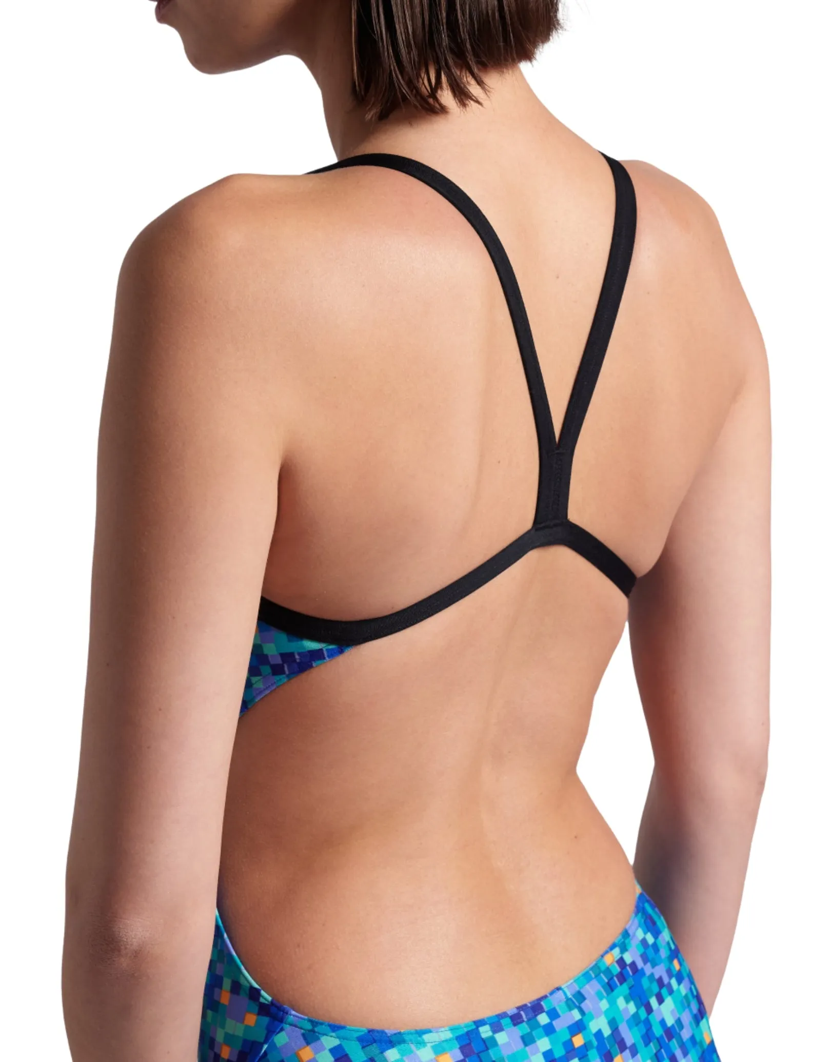 Pooltiles Challenge Back Swimsuit - Black/Blue