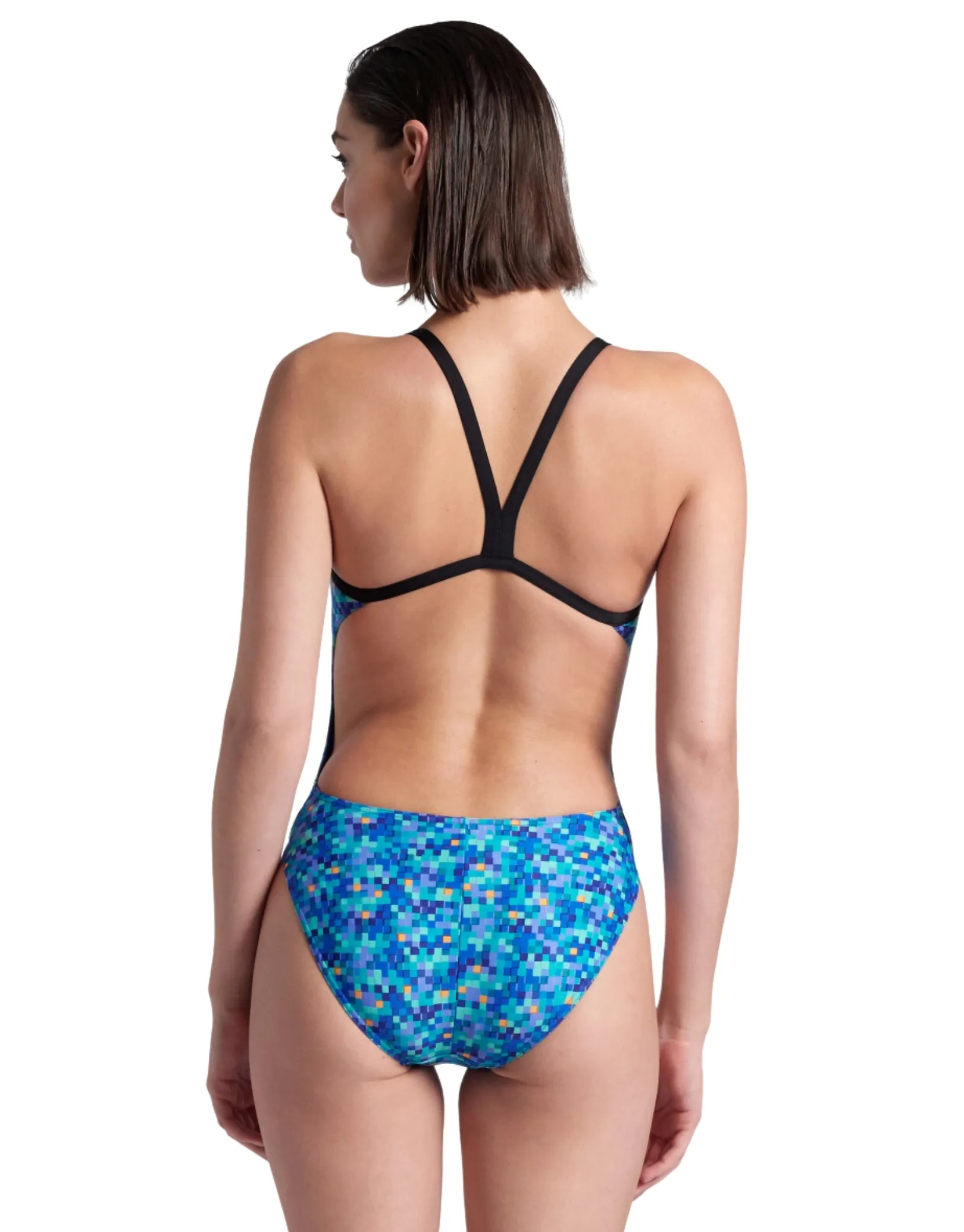 Pooltiles Challenge Back Swimsuit - Black/Blue
