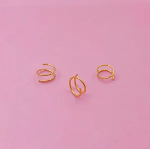PRE-ORDER Spiral Thin Ear Hugger Hoop (2 hoops with 1 piercing)