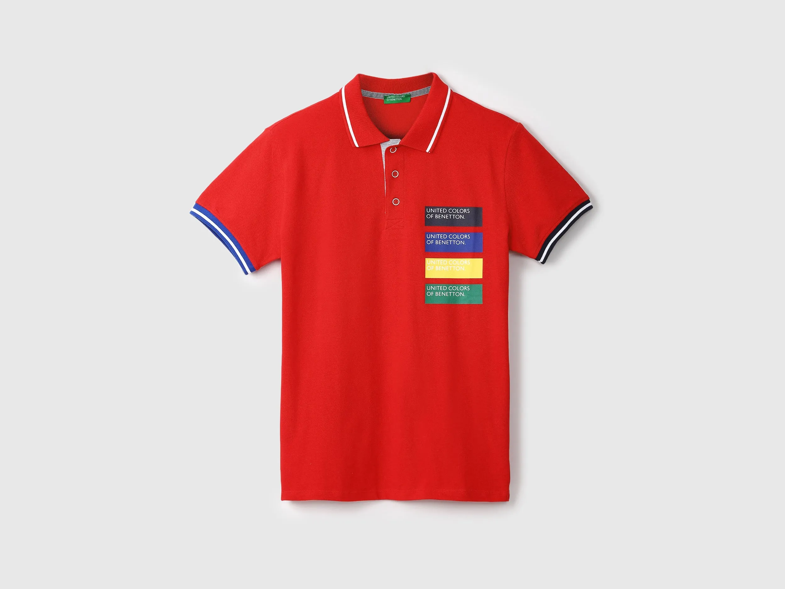 Red Printed Polo T-Shirt
