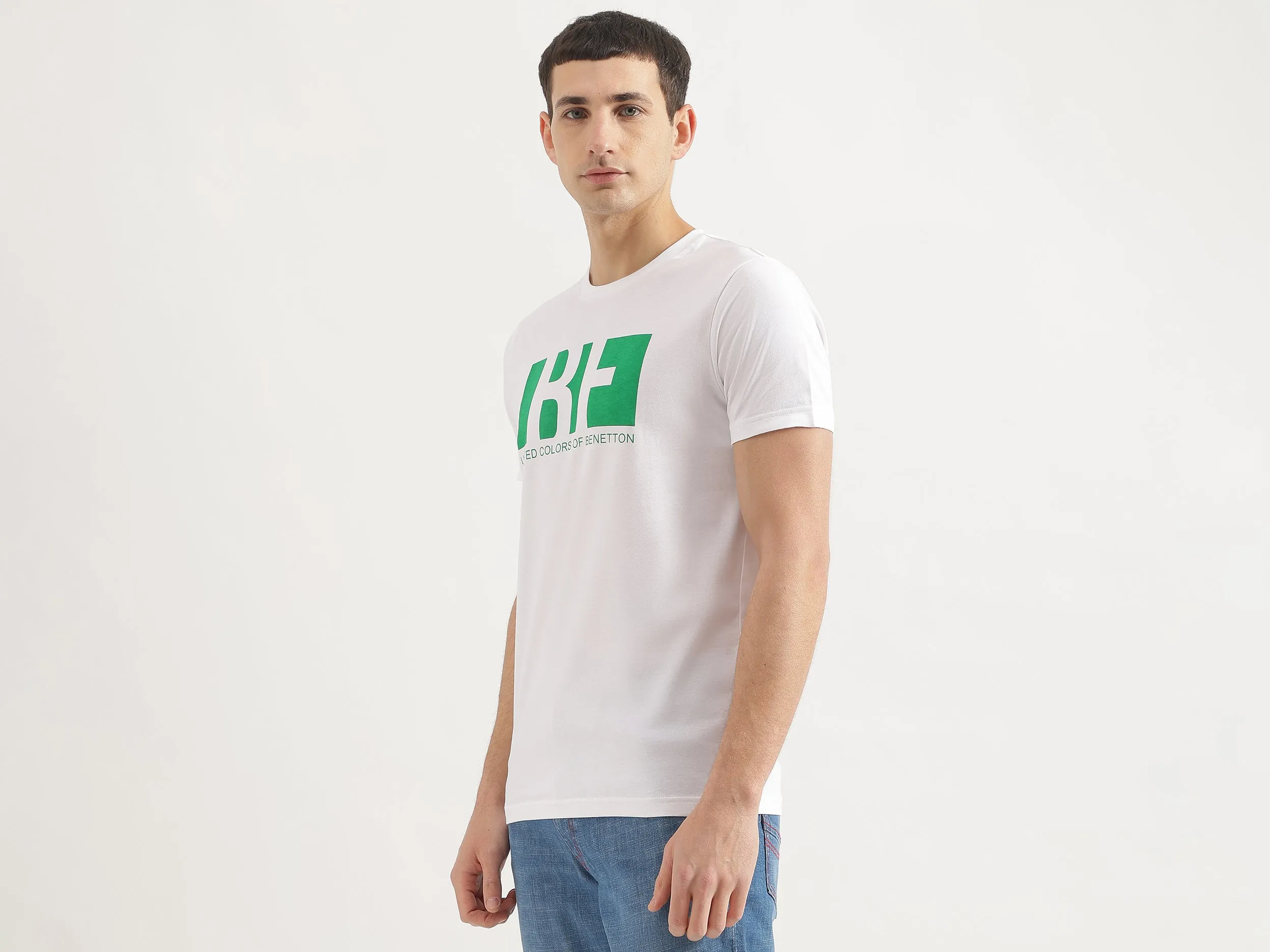 Regular Fit Round Neck Printed T-Shirt