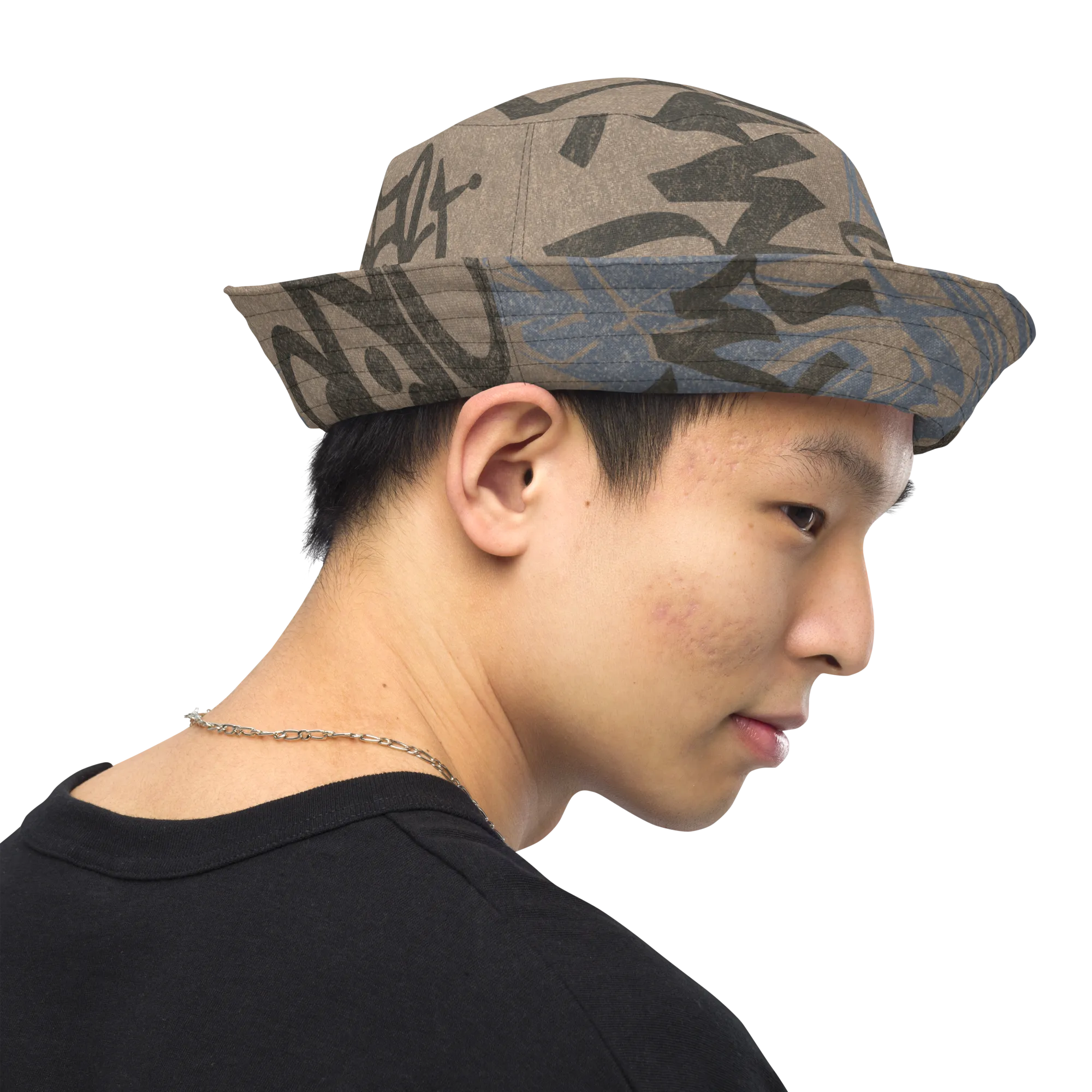 Sandstone Script Graffiti Bucket Hat